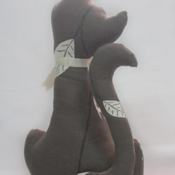 Gato de tela de lunares